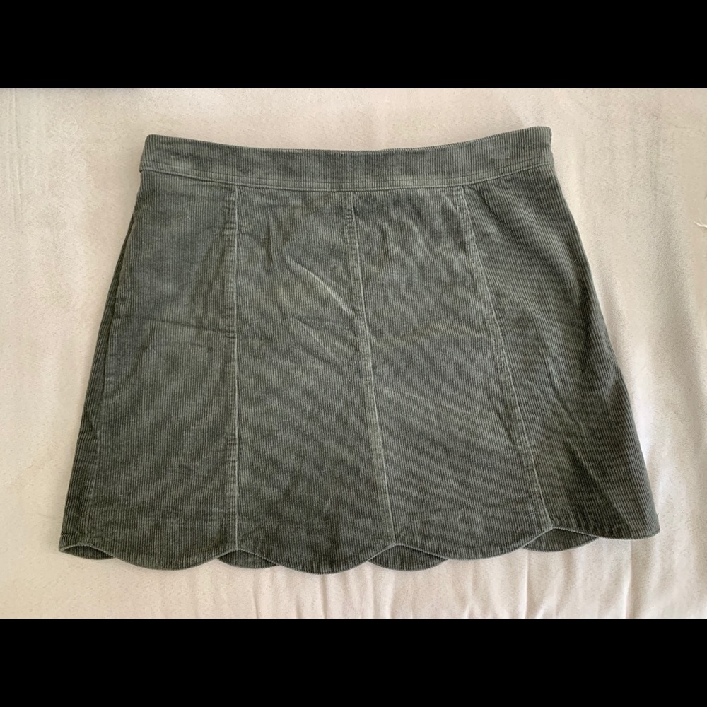 NWT Altar’d State Scalloped Corduroy Skirt